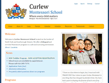 Tablet Screenshot of curlewmontessori.com
